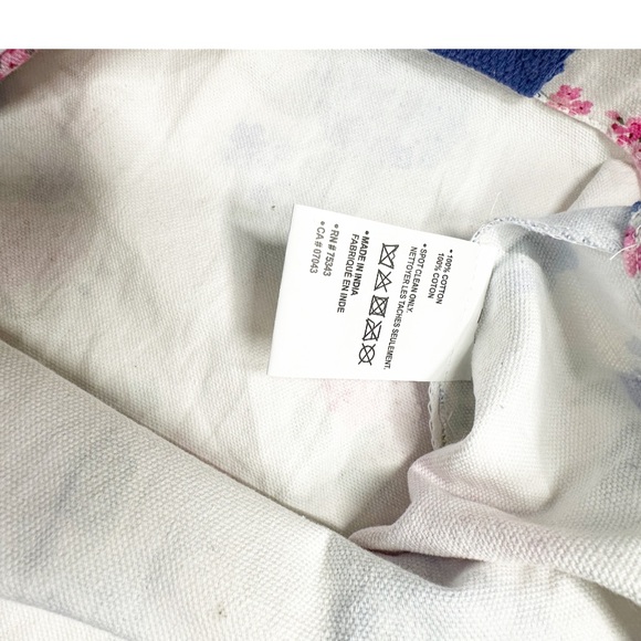 NEW Lillian August FLORAL REUSABLE TOTE BAG with Double Handles - Picture 7 of 7